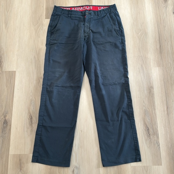 Mens Under Armour Chino utility pants blue 36 x 32 - Picture 4 of 7